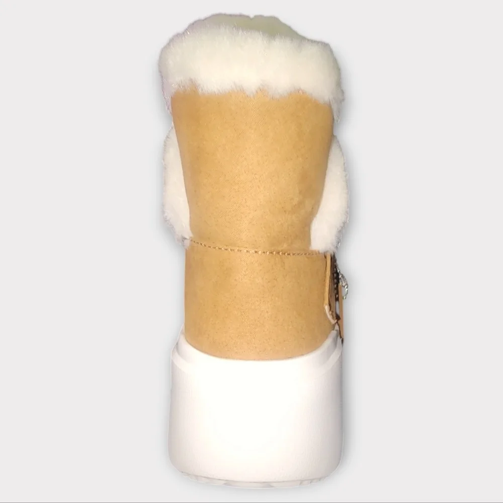 J/SLIDES Urban Sport Jasper Fur Lined Platform Booties, Womens 7​ - Picture 5 of 7